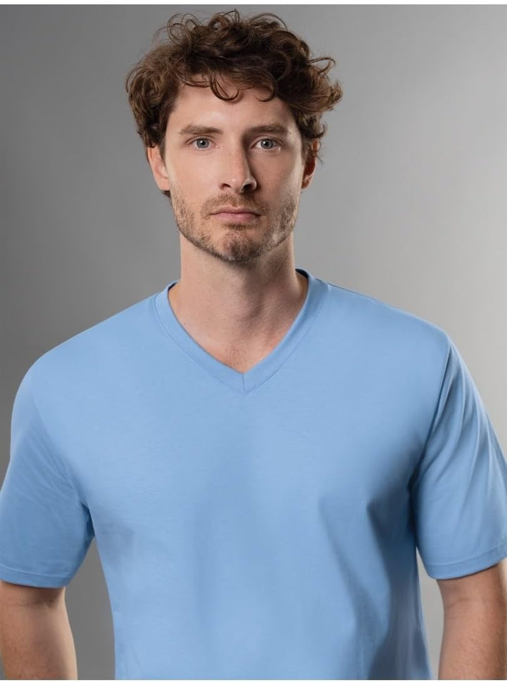 Trigema Herren Trigema V-Shirt Deluxe Baumwolle T-Shirt M Horizont, M Horizont