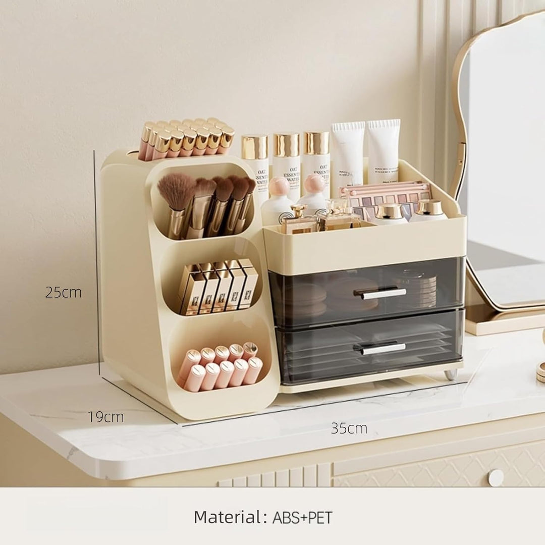 Schminktisch Organizer Mit 2 Schubladen, Kosmetik Organizer, Multifunktion Make Up Organizer, Schmin