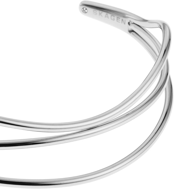Skagen Edelstahlarmband für Damen, 61 mm x 49,5 mm Innenlänge