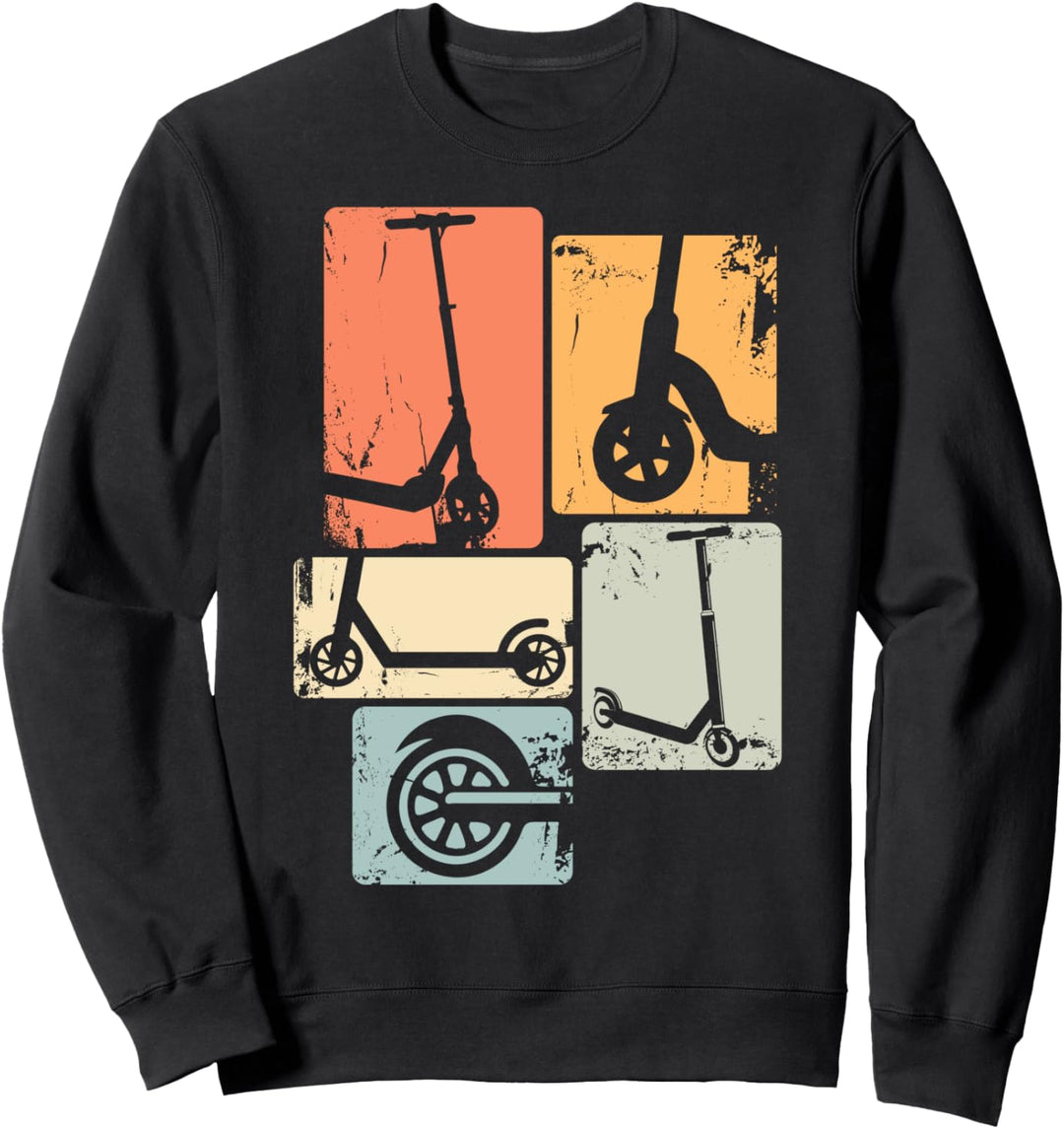 Scooter Roller Stunt Retro Tretroller Jungen & Kinder Sweatshirt