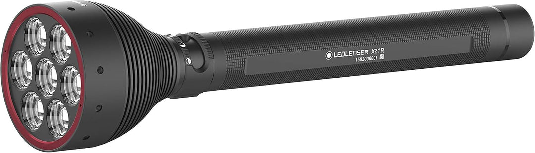 Ledlenser X21R Taschenlampe LED, Suchscheinwerfer, aufladbar mit Lithium LiFePO Akku, 5000 Lumen, fo