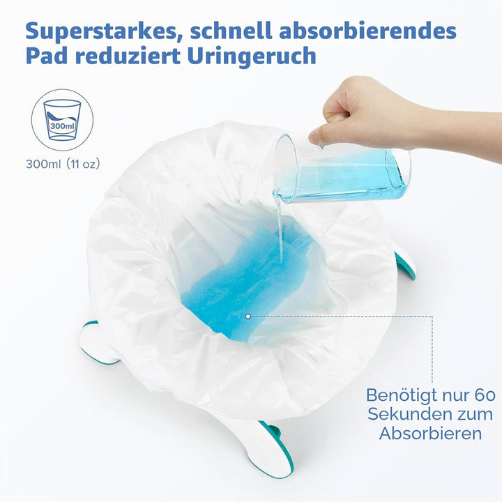 Maliton 80 Stück Einweg Baby Töpfchenbeutel mit Saugfähigem Pad für Unterwegs,Reisen,Auto-universell