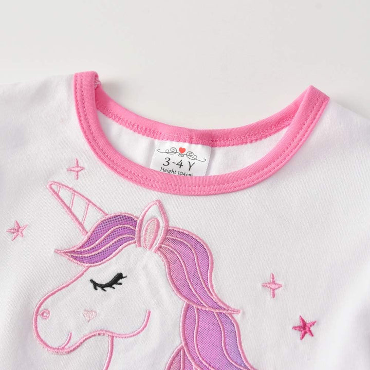 DXTON Mädchen Einhorn Kleider Prinzessin Kleid Party Geburtstag Ferien Baby Kleid Gr. 90-130 Einhorn