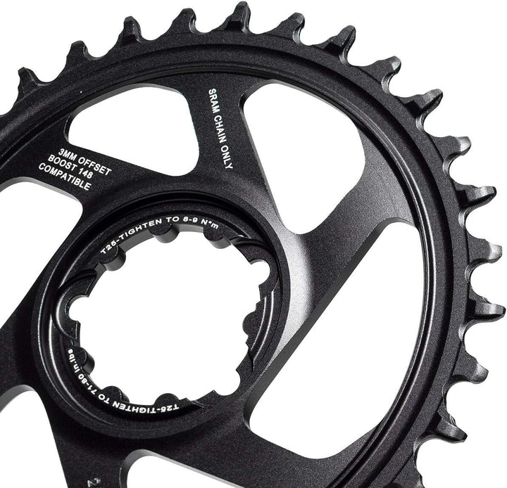 Sram X-Sync 38T Kettenblatt, für Eagle-Kette, direkte Anbringung, Aluminium, Kettenblatt, 12-Fach, S