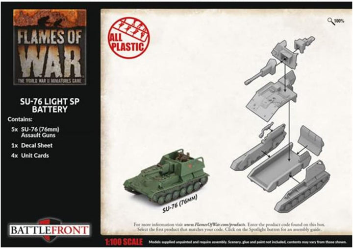 Flames Of War - Soviet SU-76 Light SP Assault Guns Battery (SBX65)