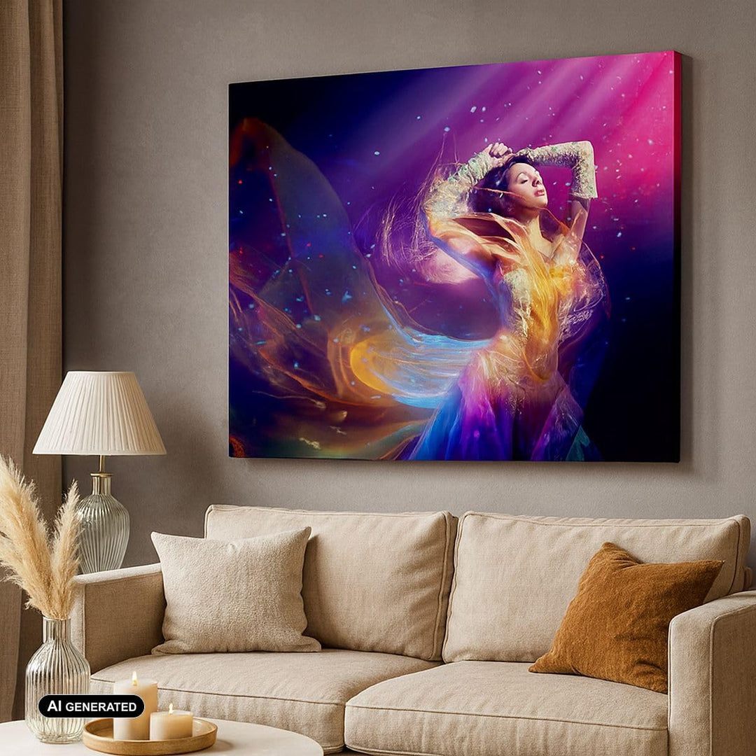 Bilder auf Leinwand Schönheit Disco Mode Make-up Leinwandbild 70x50cm Wandbilder Dekoration Wohnzimm