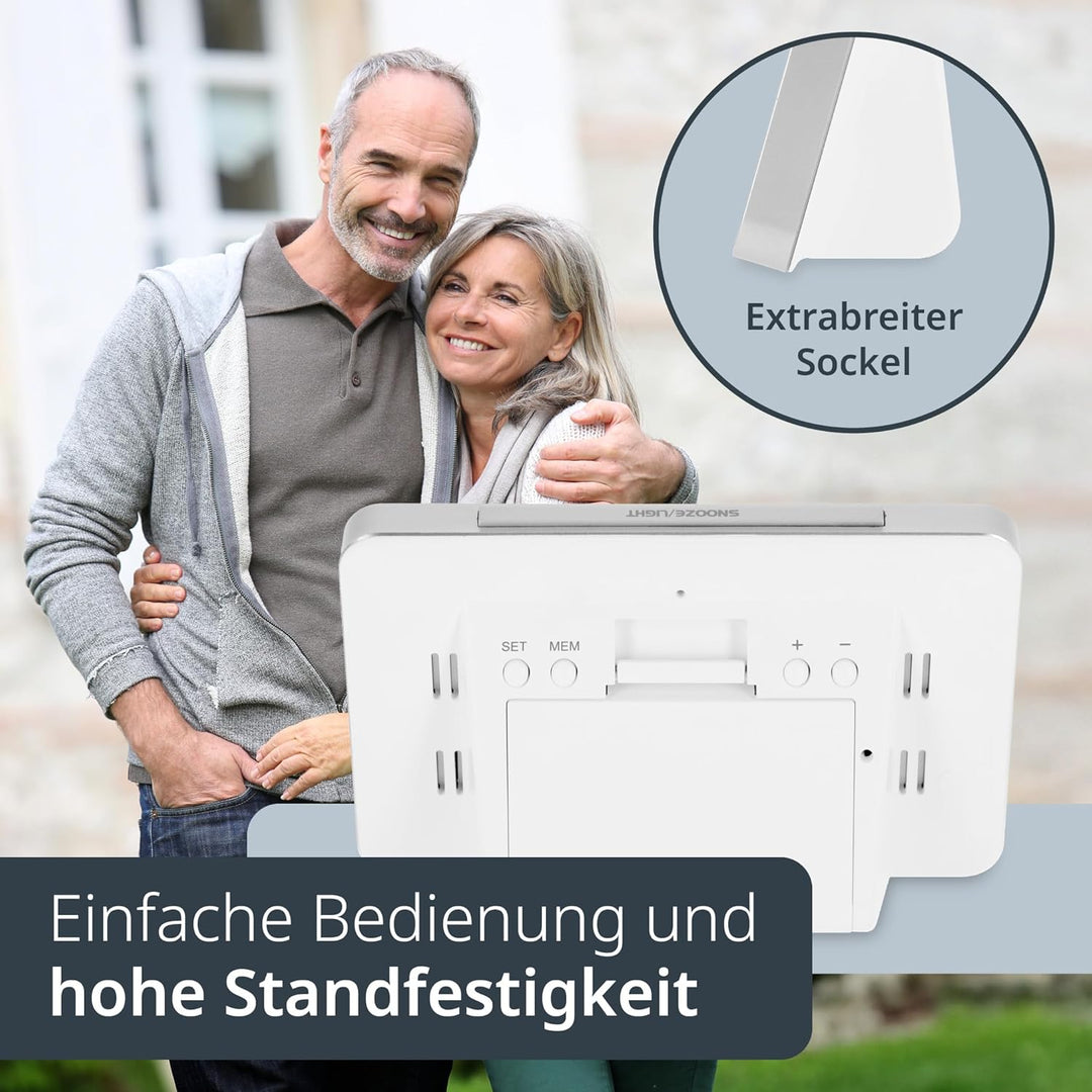 ADE Digitale Wetterstation Funk mit Aussensensor | Innen und Aussentemperatur | Luftfeuchtigkeitsmes