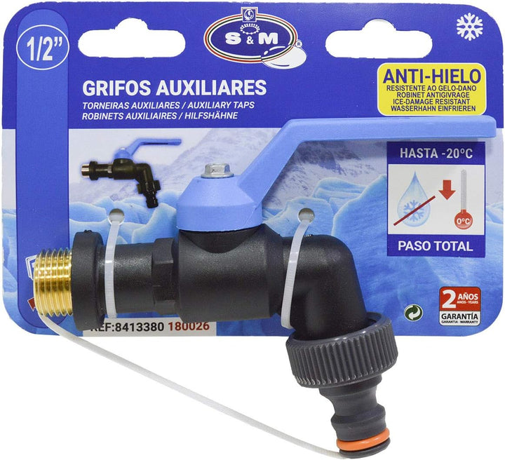 S&M 180.026 – Griffin 1/2 Frostkugel Griff aus schwarzem Polypropylen mit automatischer Wiederaufnah