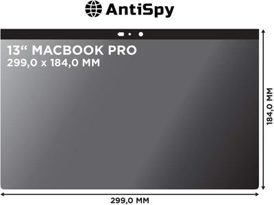 Cobus Blickschutzfolie incl. Kamera Abdeckung geeignet für MacBook PRO 13" – Magnetisch | ab 2016 Mo