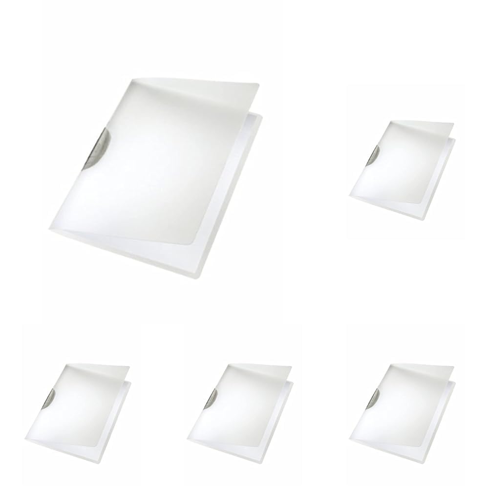Leitz Klemmmappe ColorClip (A4, PP) grau (Packung mit 5) Grau 41750085 Hefter ColorClip A4, PP (Pack