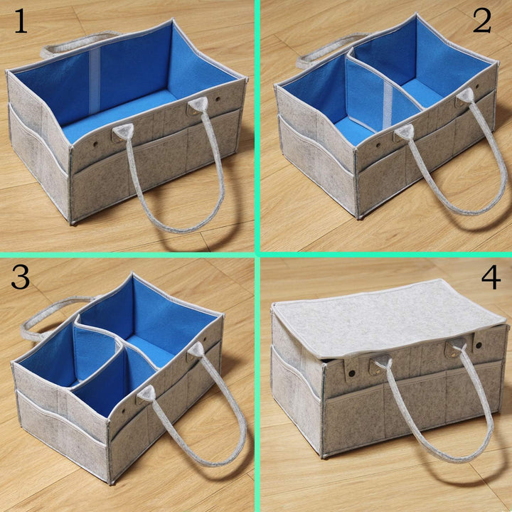 AEESRRU Baby Windel Caddy Organizer Korb tragbar Storage Bin gross Kindergarten Tasche mit Wechselba