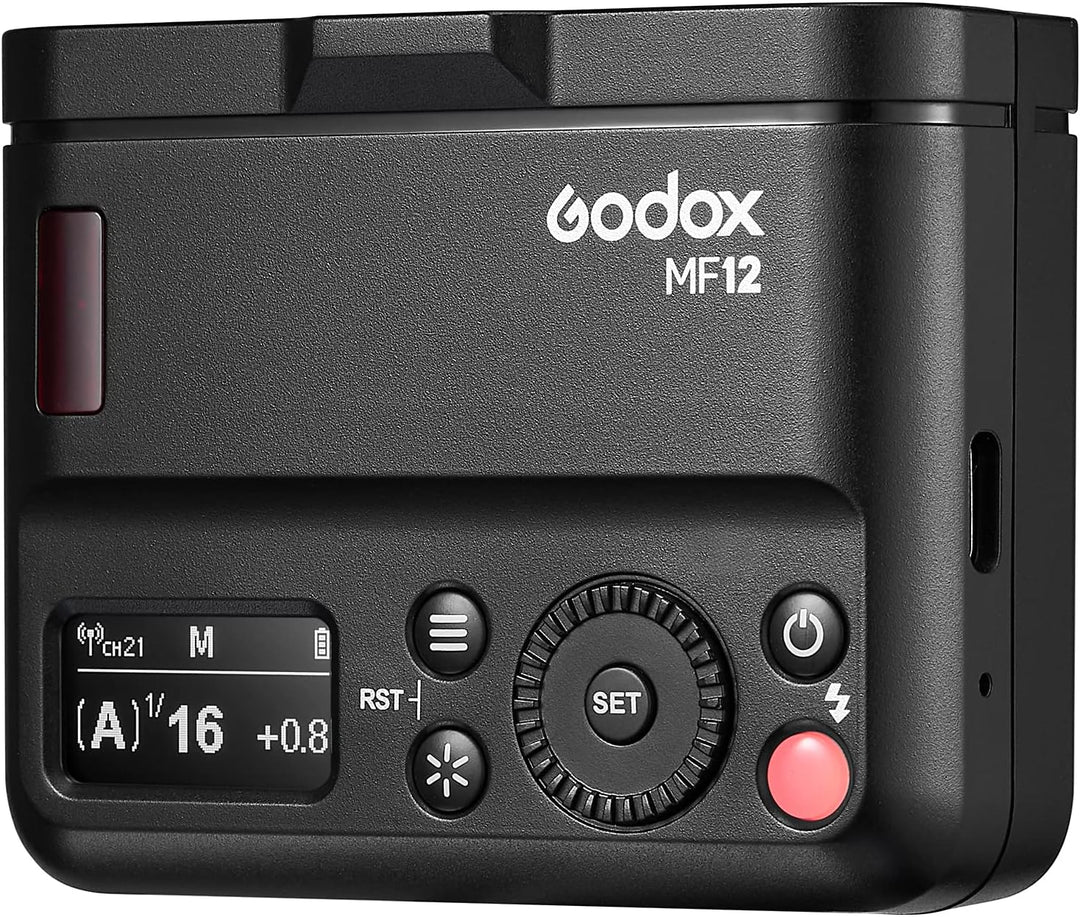 Godox MF12 MF12-K2 12W Makro-Blitz,2,4G Wireless Control,TTL/M-Modus,Eingebauter 3,7V/6,29W Lithium-