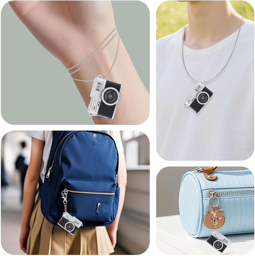 Annadue Vintage Keychain Kamera 1080p HD, 2MP Foto und Videos, 0,96 Zoll Bildschirm, LED Fülllicht,