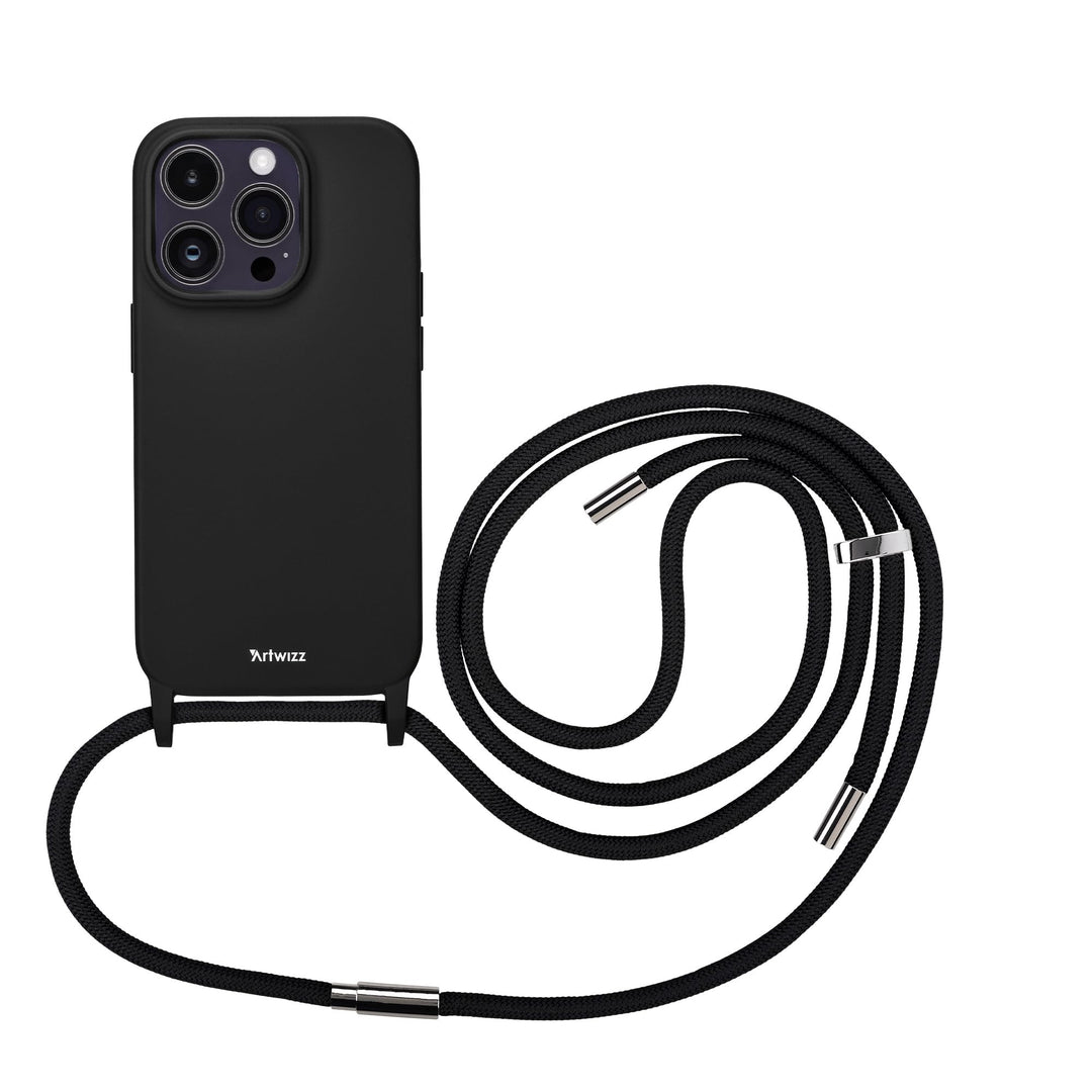 Artwizz HangOn Case kompatibel mit iPhone 14 Pro - Elastische Schutzhülle aus Silikon als Handykette