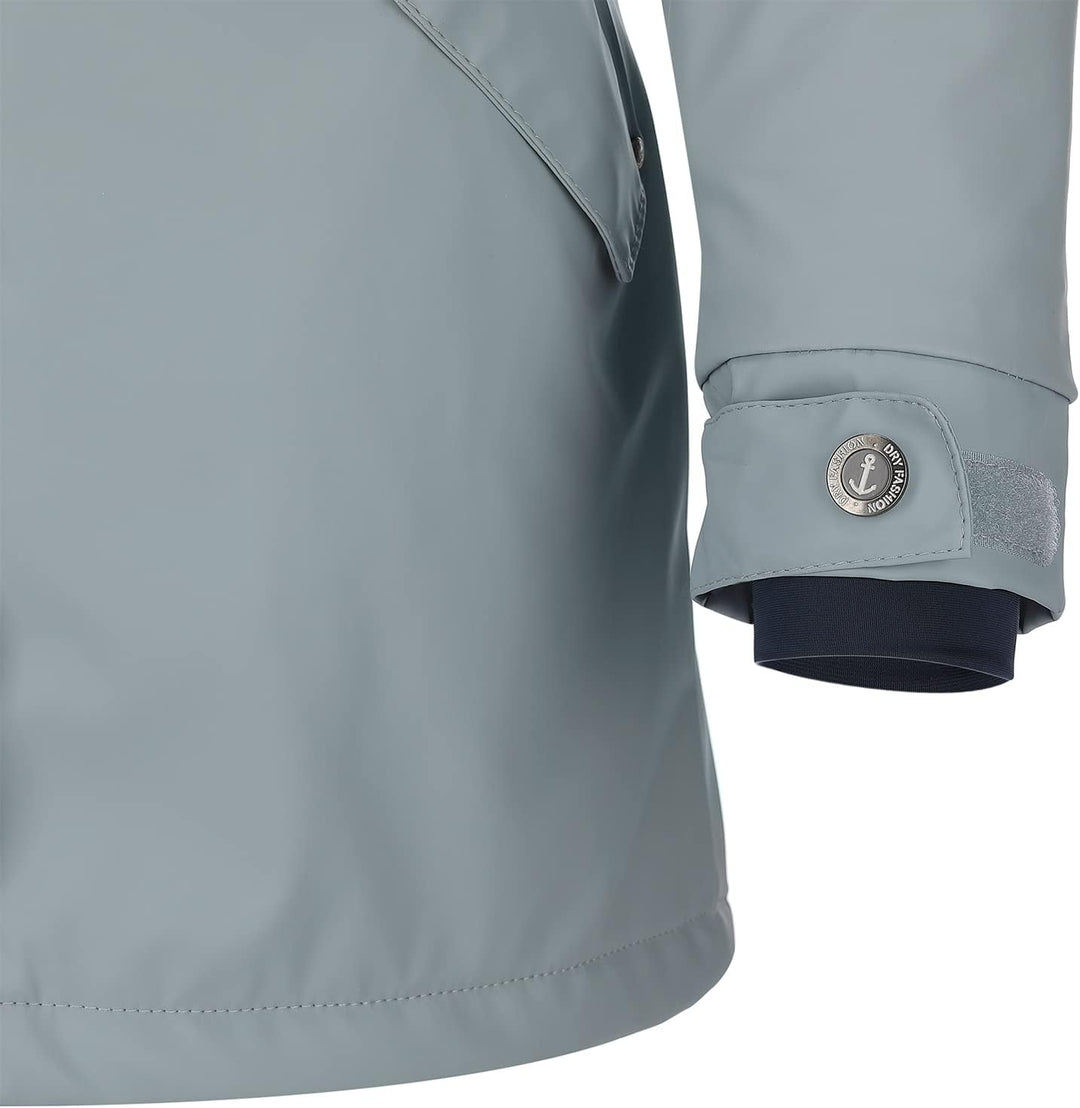 Dry Fashion Damen Regenmantel Malmö - Frauen Regenjacke Jacke mit Kapuze Lang Winddicht Wasserdicht