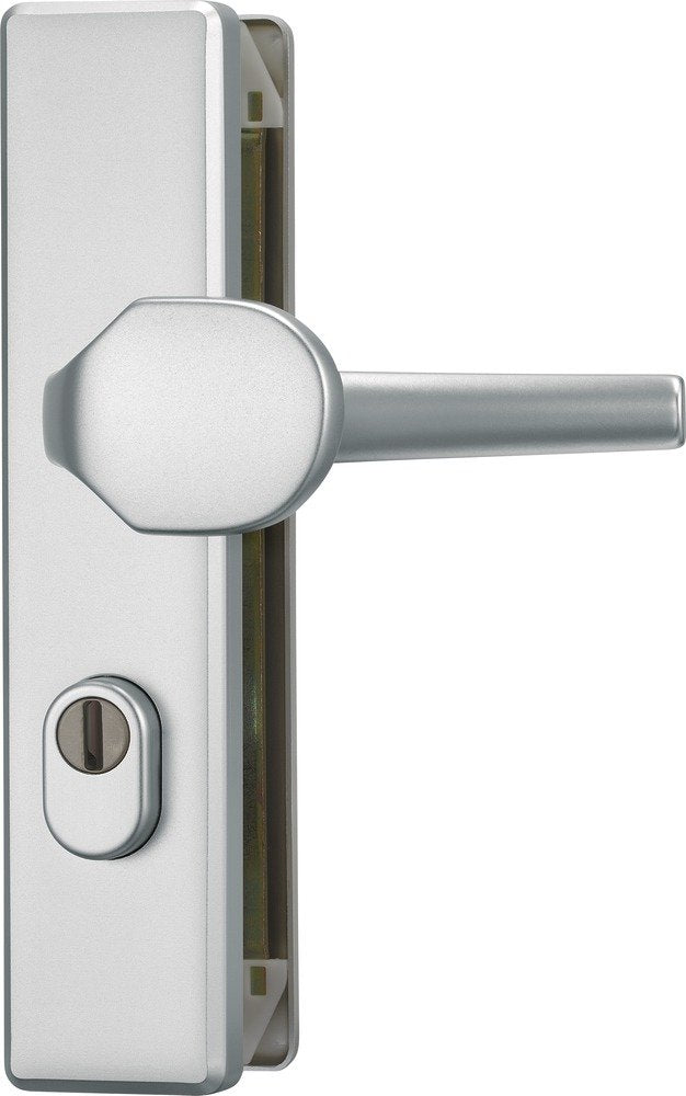 ABUS Tür-Schutzbeschlag KLZS714 F1, mit Zylinderschutz eckig, aluminium, 20354 Wechselgarnitur F1 Al