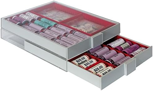 LINDNER Das Original Sammelbox Standard mit 2 flexibel unterteilbaren Fächern 105 x 280 x 29 mm