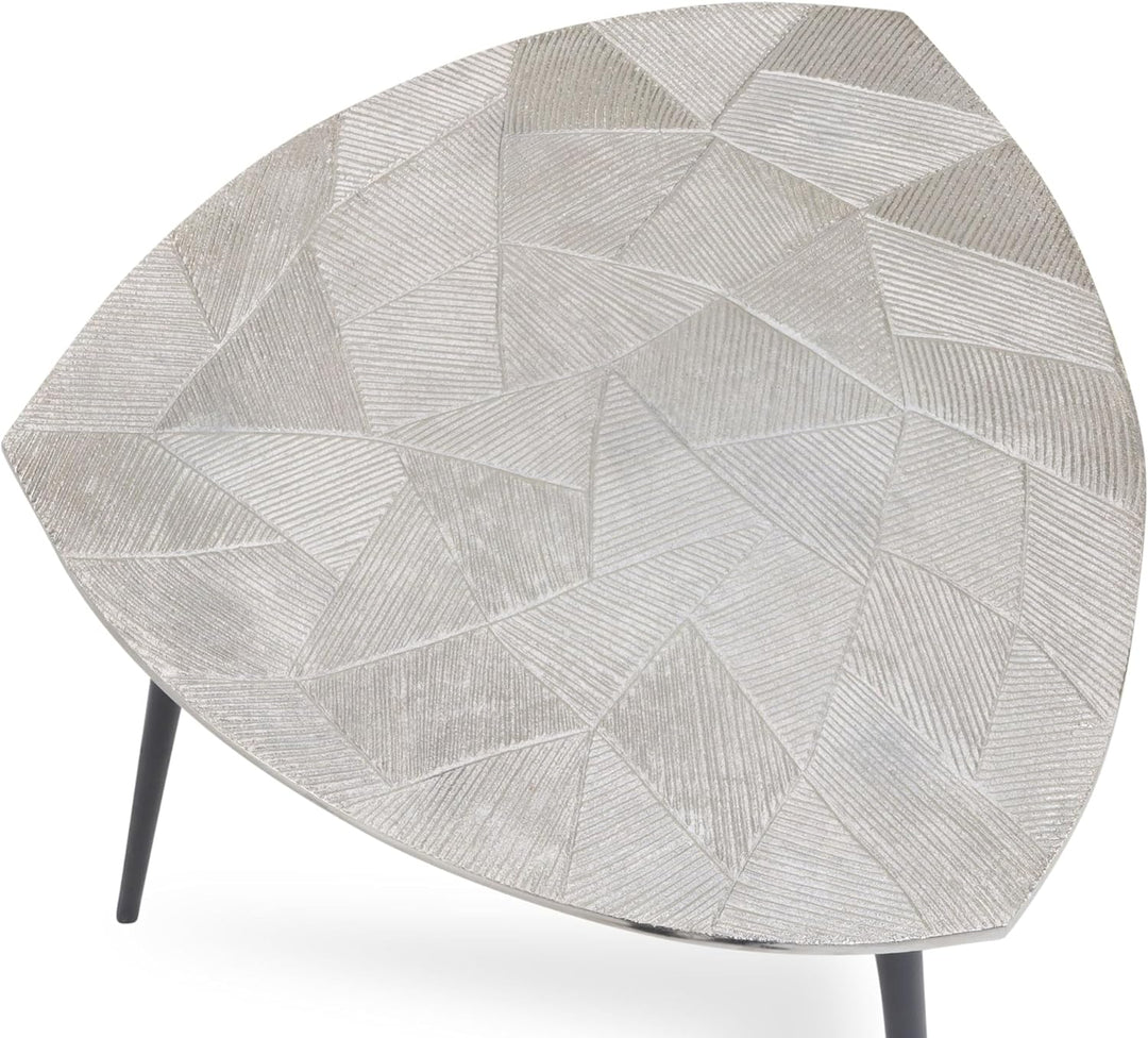 M2 Kollektion Singh 2 Couchtisch/Beistelltisch/Tischset, Metall, silber, Durchmesser, Höhe 50cm