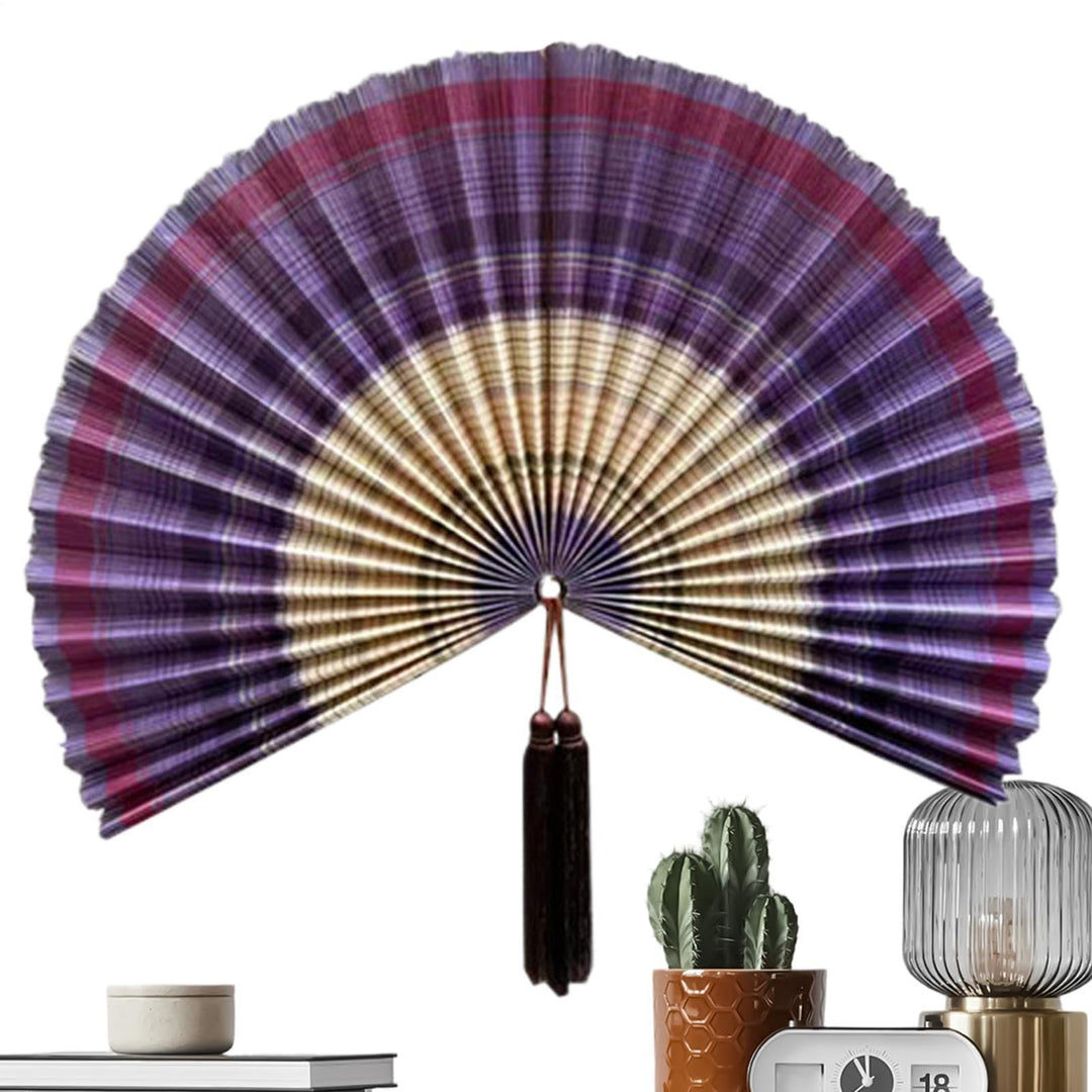 Generisch Wall Fan Decor - 100cm Foldable Hanging Ornament, Decorative Tassel Wall Fan, Elegant Room