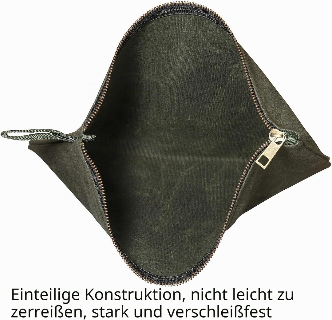 1 Set wasserdichter Werkzeugbeutel aus strapazierfähigem gewachstem Segeltuch, Werkzeugtasche 12.5X8