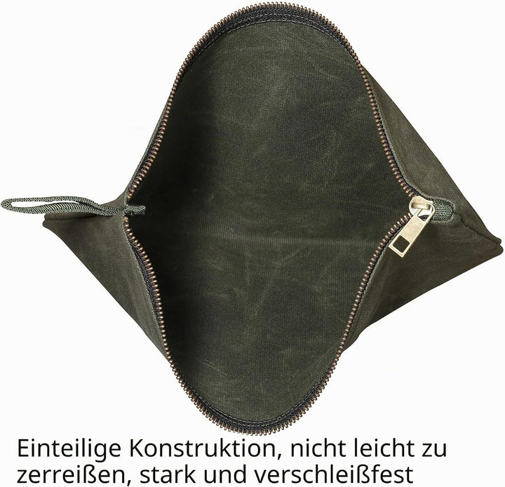 1 Set wasserdichter Werkzeugbeutel aus strapazierfähigem gewachstem Segeltuch, Werkzeugtasche 12.5X8