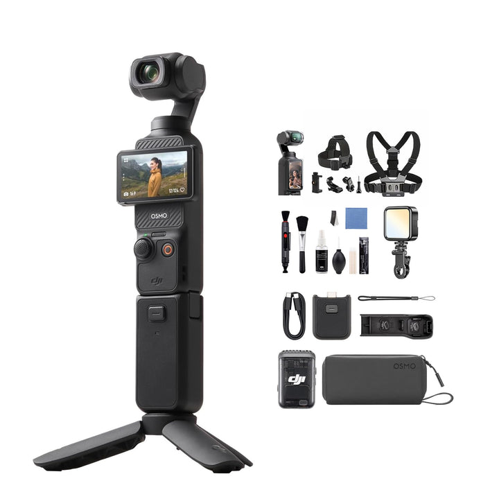 DJI Osmo Pocket 3 Kreativ Combo Vielseitiges Zubehör Bundle | vlog Kamera 4K mit 1-Zoll-CMOS und 4K/