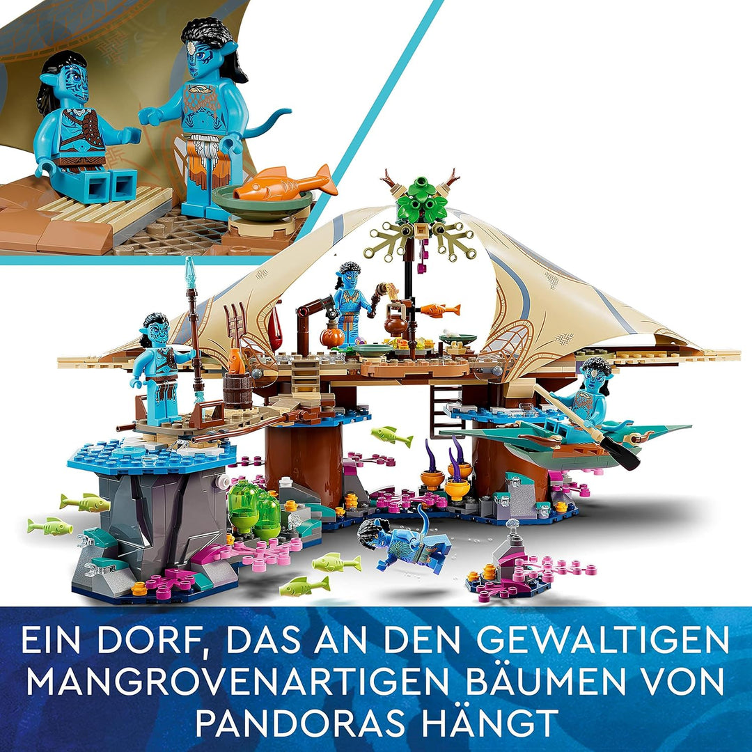 LEGO 75578 Avatar Das Riff der Metkayina, The Way of Water Pandora Set mit 4 Minifiguren, Sammlerstü