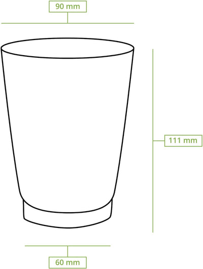 BIOZOYG 100 Stück graue, doppelwandige Pappbecher Wintermotiv 'Schneeflocke' 300 ml / 12 oz | umwelt