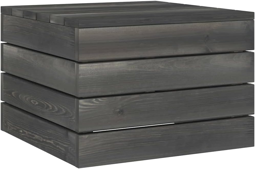 vidaXL 2X Kiefernholz Massiv Palettentisch Sitzhocker Gartenhocker Fussbank Beistelltisch Palettenho