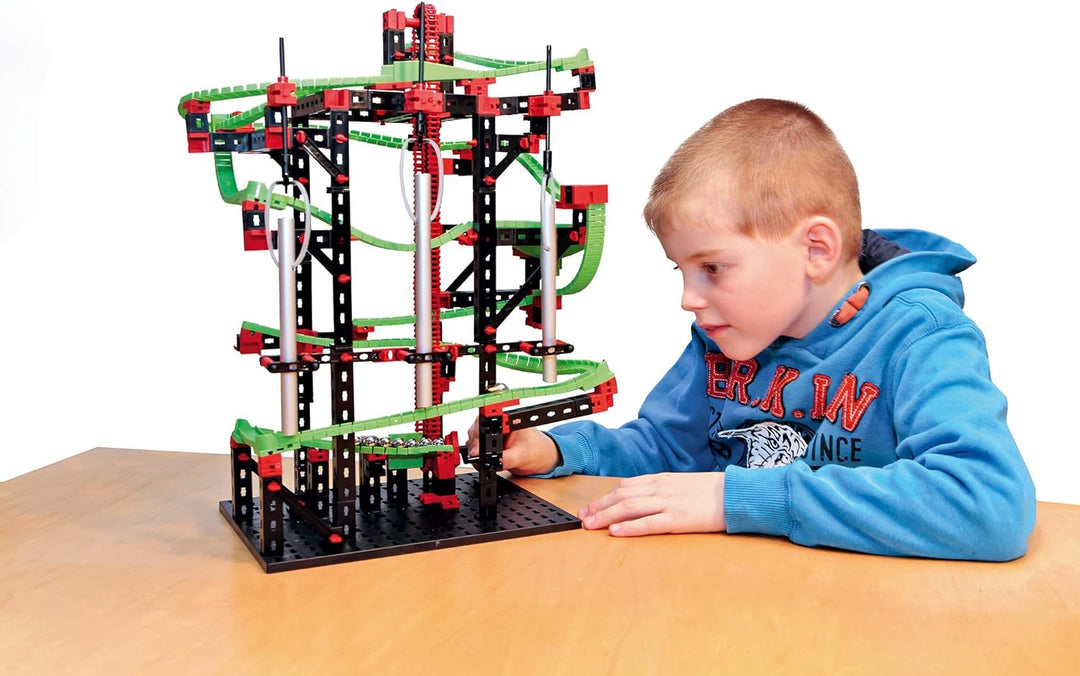 fischertechnik 533872 Kugelbahn Dynamic M – Bausatz für Kinder ab 7 Jahren, Lernspielzeug mit Flexsc