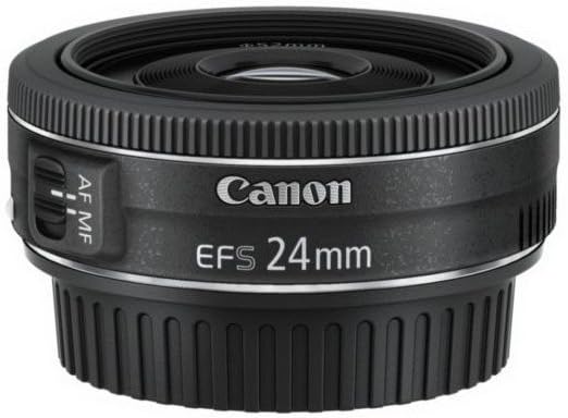 Canon Objektiv EF-S 24mm F2.8 STM Pancake für EOS (Festbrennweite, 52mm Filtergewinde), schwarz & 51
