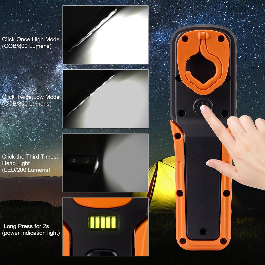LED Arbeitsleuchte Taschenlampe Arbeitslamp: Aufladbar 20W COB Inspektionsleuchten Werkstattlampe mi