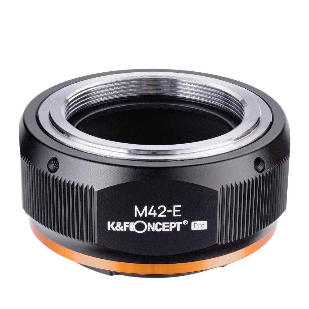K&F Concept M10105 M42-NEX Hochpräziser Objektivadapter, Sekundäre Oxidation Adapter Ring, Sony NEX