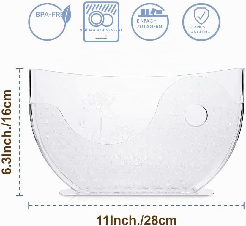 BANU Reispapier-Wasserschale mit Seitentaschen-Halter für Reispapierverpackungen für Frühlingsrollen