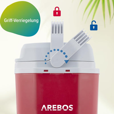 Arebos 25 Liter Kühlbox | zum Kühlen und Warmhalten | Mini Kühlschrank | Thermo-elektrische Kühlbox