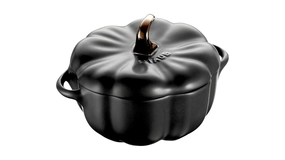 STAUB 4er Set Kürbis Cocotte Bräter Ceramic Keramik 14,5 cm 5 3/5 "schwarz