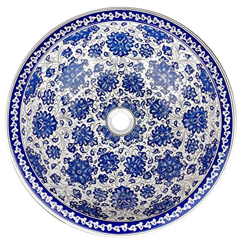 Cerames Keramik Waschbecken Iznik aus Kuthaya Cevza - Türkische einbauwaschbecken für Badezimmer, To