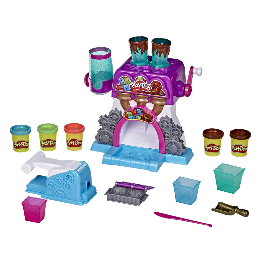 Play-Doh Kitchen Creations Bonbon-Fabrik für Kinder ab 3 Jahren mit 5 Farben Single, Single