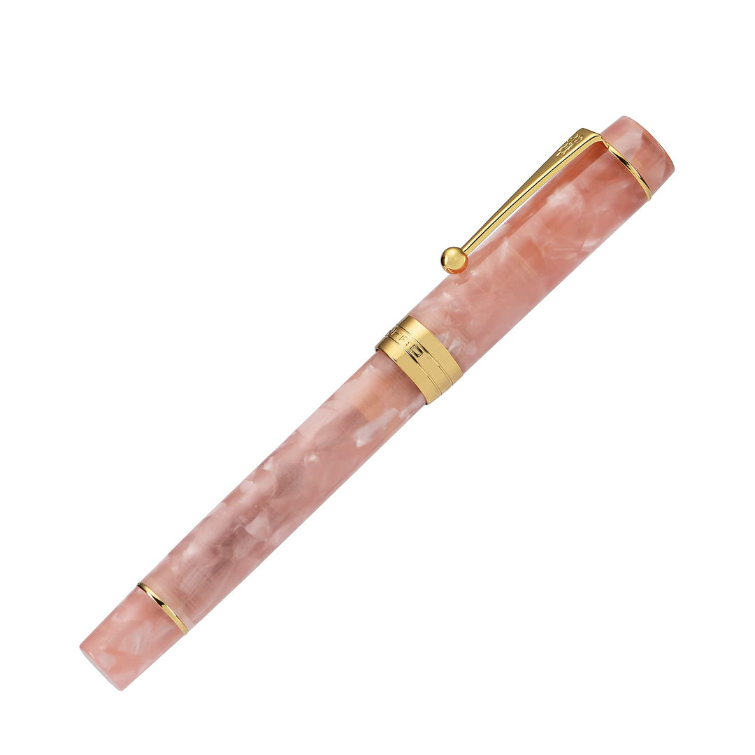 Jinhao 100 Füllfederhalter Pink Celluloid, Fine Point mit Konverter und Stifteetui Set