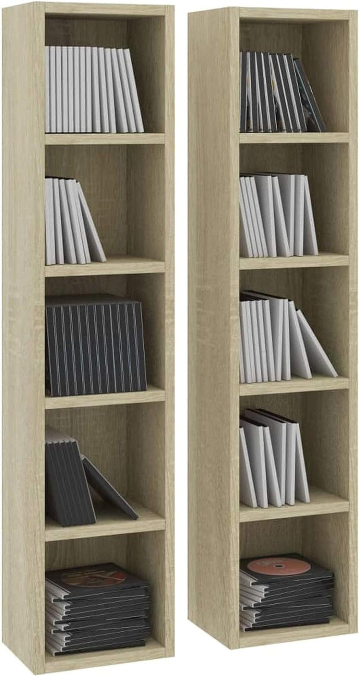 Tidyard 2 STK. CD-Regale Bücherregal Wandregal Standregal Aktenregal Büroregal CD-Regal Flurregal Au