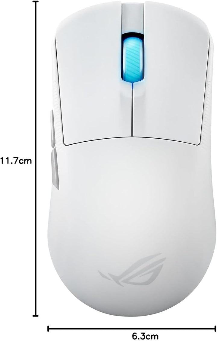 ASUS ROG Harpe Ace Mini White ultraleichte E-Sport Gaming Maus (49 Gramm, ROG Micro-Switches, SpeedN