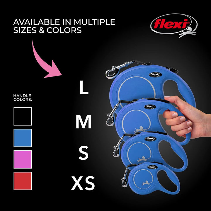 FLEXI CL2MT5.250.BL Hundeleine, einziehbar, 4,9 m, Grösse M, Blau, Grösse M, 4,8 m, Medium - 16 Feet