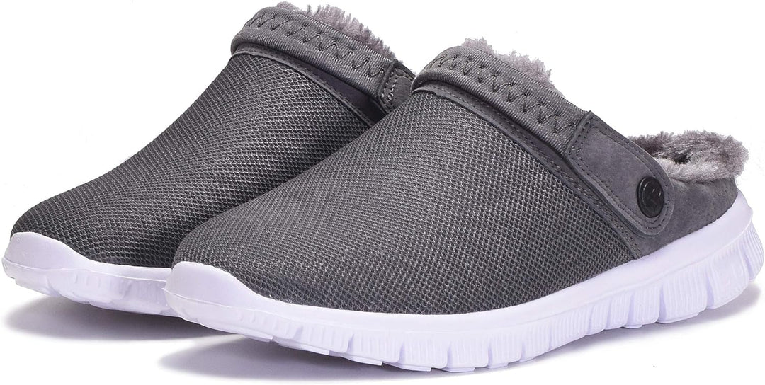 Clogs Hausschuhe Herren Damen Winter Gartenschuhe Haus Pantoffeln Warme Plüsch Gefüttert Gartenclogs