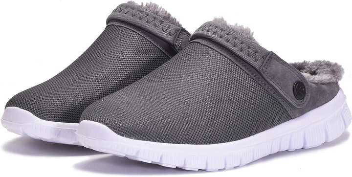 Clogs Hausschuhe Herren Damen Winter Gartenschuhe Haus Pantoffeln Warme Plüsch Gefüttert Gartenclogs