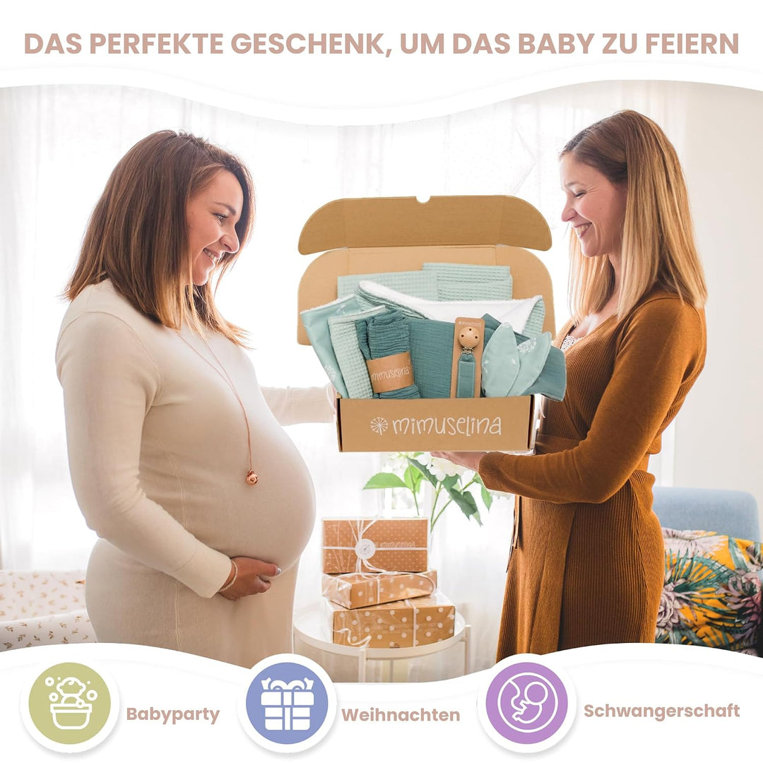 MIMUSELINA Pack Neugeborenen Geschenk | Baby Geschenk Mädchen oder Junge | Babygeschenke zur Geburt