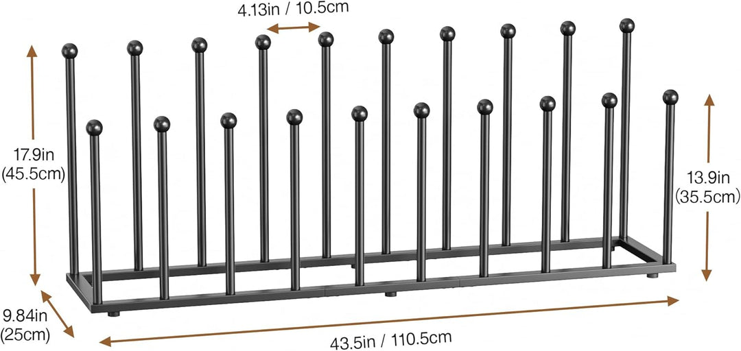 pickpiff Schuhregal Stehend Metall Schwarz - Freistehende Stiefelhalter, Stiefelspanner für Schlafsa