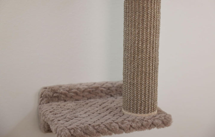 Kerbl Pet Kletterwand Monte Alpi, Wandkratzbaum, Taupe, max. Belastbarkeit 10kg, 8-teilig, platzspar