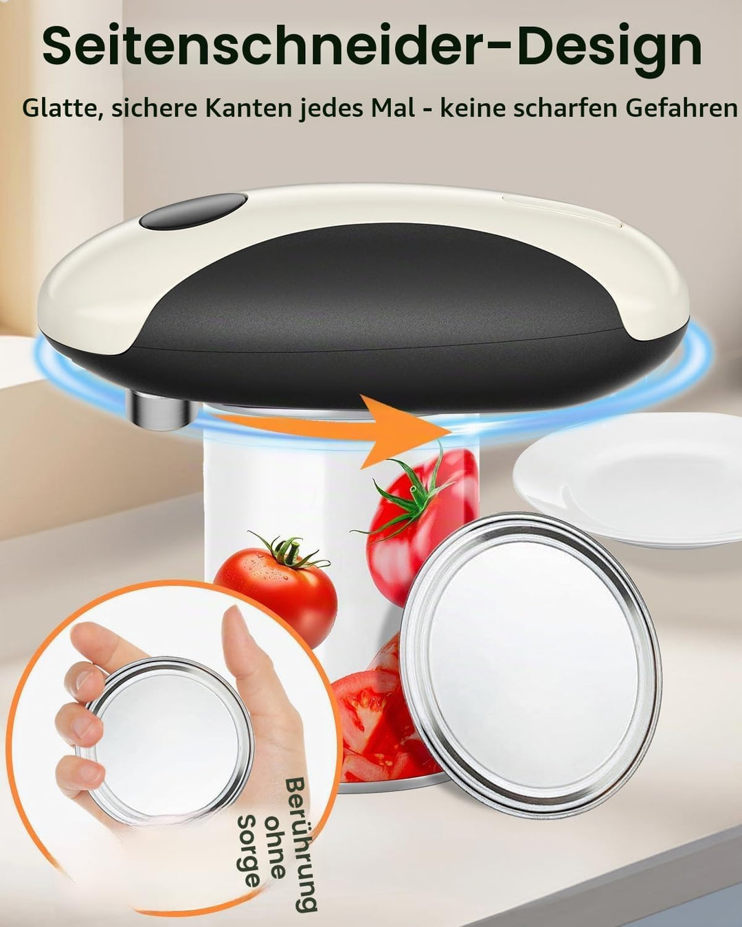 Pawfly Elektrischer Dosenöffner mit Akku und magnetischem Deckelhalter, One-Touch automatischer kabe