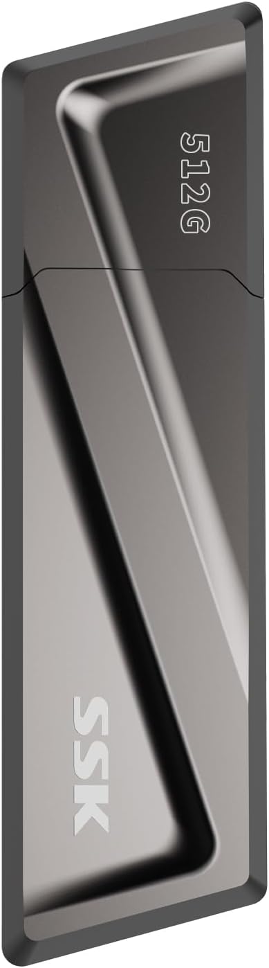 SSK USB3.2 SSD Stick 512GB, High Speed bis zu 550MB/s Extreme Schneller USB-Stick + USB-C Adapter Ex