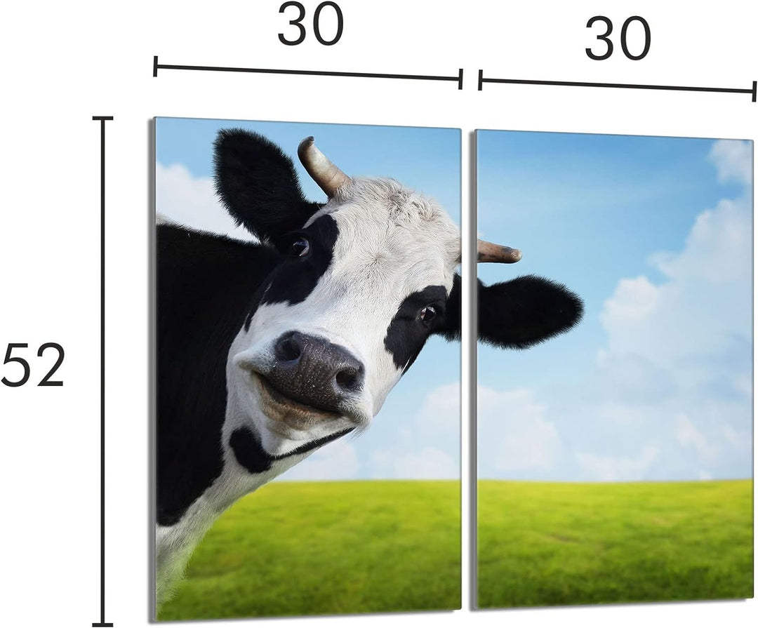Herdabdeckplatten 2 Teilig 2x30x52 cm Ceranfeldabdeckung Küche Elektroherd Induktion Herdschutz Spri